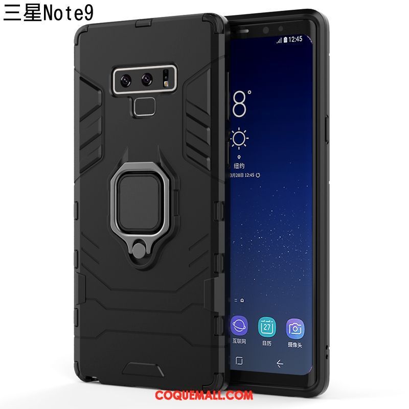 Étui Samsung Galaxy Note 9 Magnétisme Fluide Doux Nouveau, Coque Samsung Galaxy Note 9 Délavé En Daim Noir