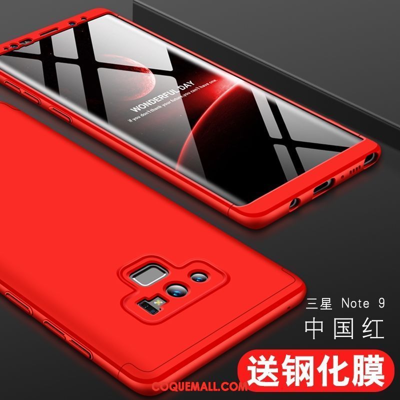 Étui Samsung Galaxy Note 9 Tout Compris Étoile Téléphone Portable, Coque Samsung Galaxy Note 9 Incassable Rouge