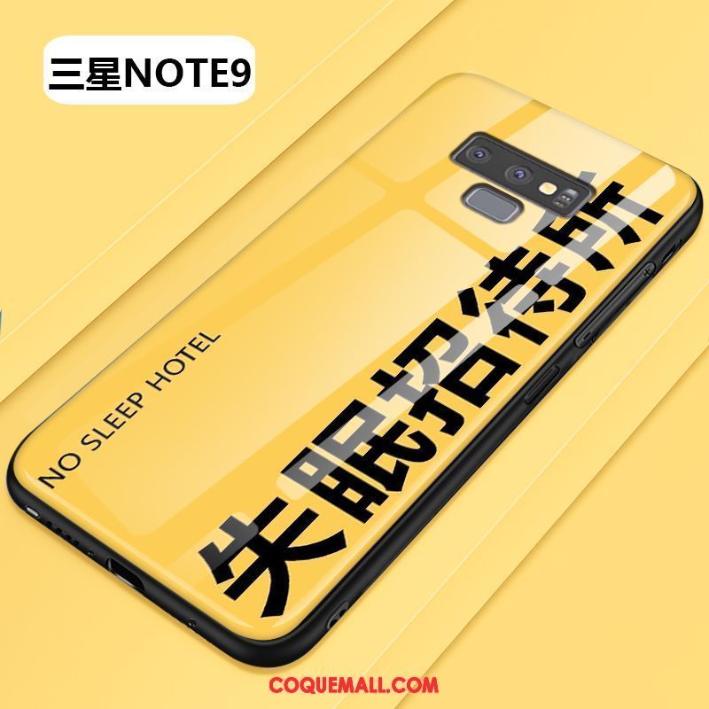 Étui Samsung Galaxy Note 9 Verre Trempé Personnalité Étoile, Coque Samsung Galaxy Note 9 Tendance Téléphone Portable