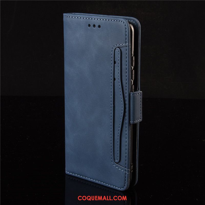 Étui Samsung Galaxy Note20 En Cuir Bleu Carte, Coque Samsung Galaxy Note20 Étoile Protection