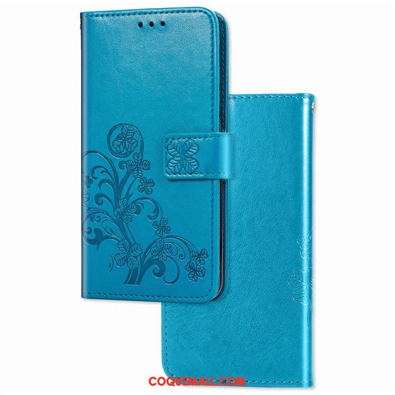 Étui Samsung Galaxy S10 5g Bleu Téléphone Portable En Cuir, Coque Samsung Galaxy S10 5g Strass Protection