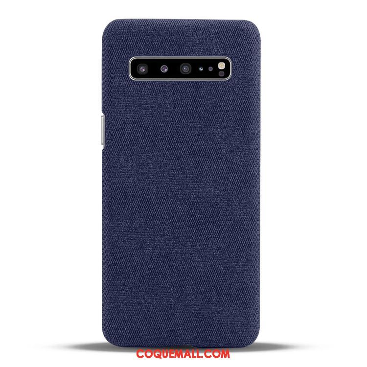 Étui Samsung Galaxy S10 5g Sac Délavé En Daim Étoile, Coque Samsung Galaxy S10 5g Bleu Téléphone Portable