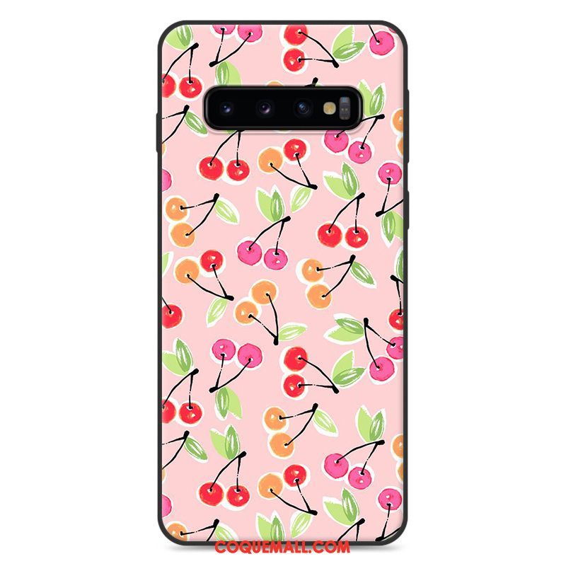 Étui Samsung Galaxy S10 Incassable Fluide Doux Tendance, Coque Samsung Galaxy S10 Rose Personnalité