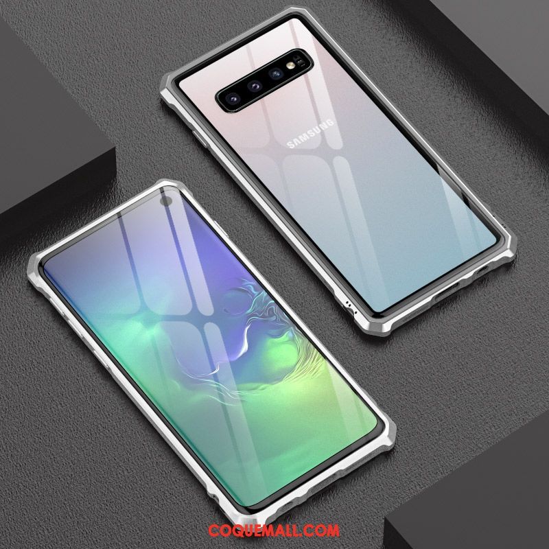 Étui Samsung Galaxy S10+ Marque De Tendance Créatif Protection, Coque Samsung Galaxy S10+ Difficile Verre Trempé