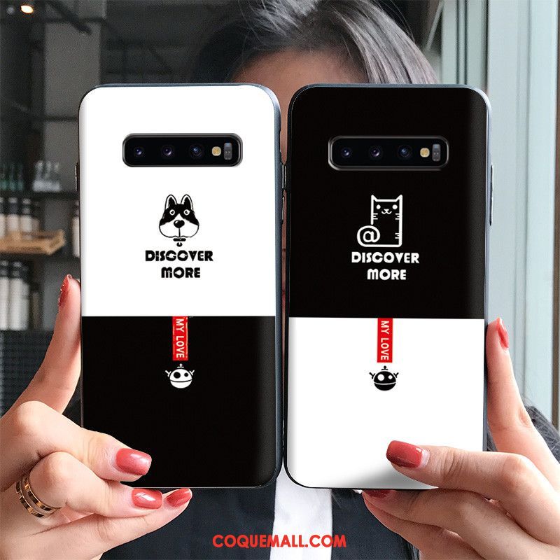 Étui Samsung Galaxy S10+ Marque De Tendance Téléphone Portable Silicone, Coque Samsung Galaxy S10+ Simple Charmant