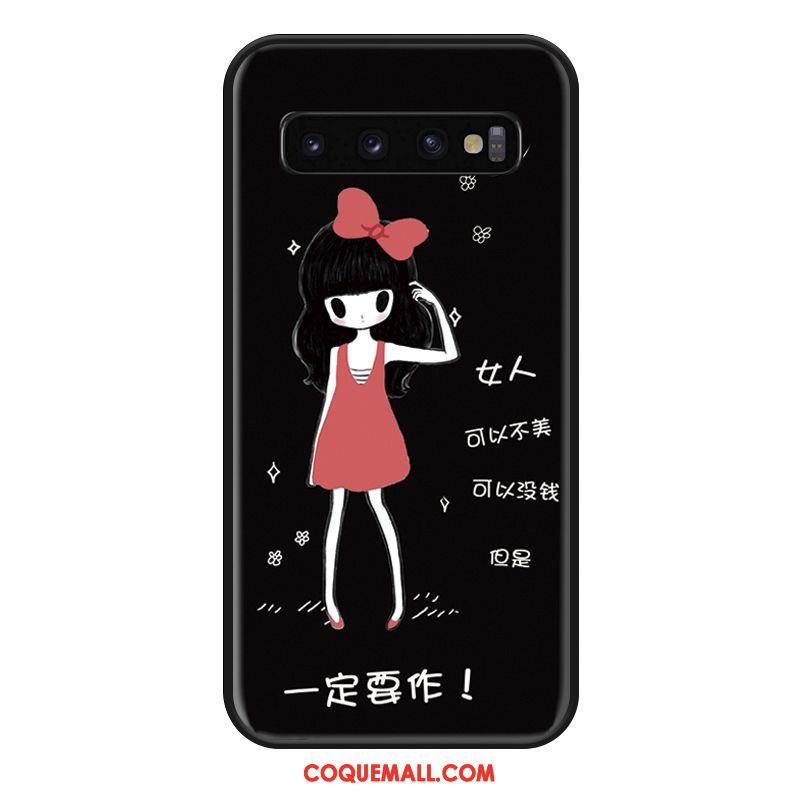 Étui Samsung Galaxy S10 Personnalité Ornements Suspendus Net Rouge, Coque Samsung Galaxy S10 Fluo Téléphone Portable