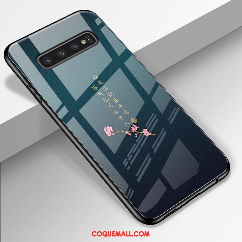 Étui Samsung Galaxy S10 Protection Bleu Tendance, Coque Samsung Galaxy S10 Tout Compris Téléphone Portable