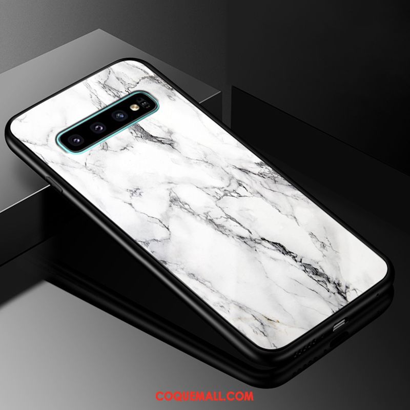 Étui Samsung Galaxy S10+ Verre Difficile Tout Compris, Coque Samsung Galaxy S10+ Téléphone Portable Blanc