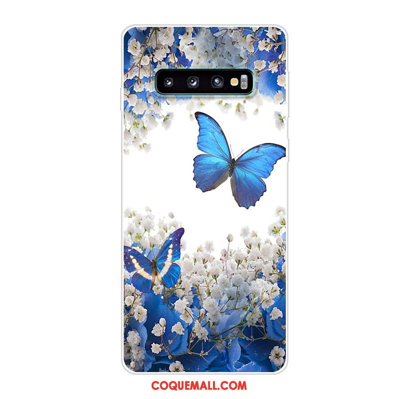 Étui Samsung Galaxy S10 Étoile Bleu Téléphone Portable, Coque Samsung Galaxy S10 Silicone Dessin Animé