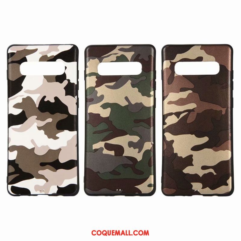 Étui Samsung Galaxy S10e Délavé En Daim Camouflage Téléphone Portable, Coque Samsung Galaxy S10e Tout Compris Protection