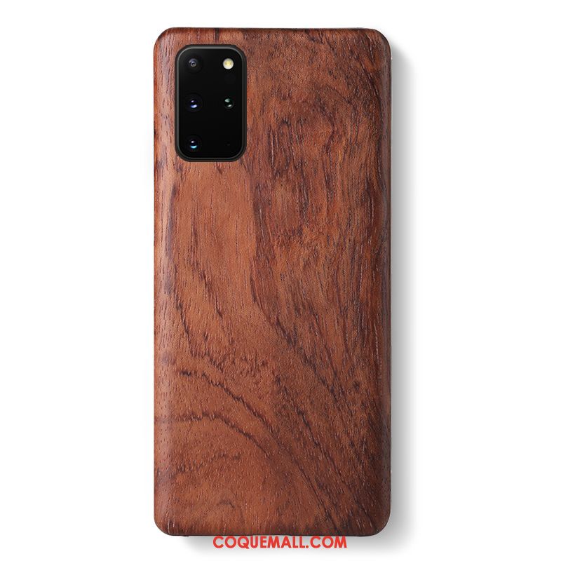 Étui Samsung Galaxy S20+ Créatif Délavé En Daim Incassable, Coque Samsung Galaxy S20+ En Bois Protection Braun