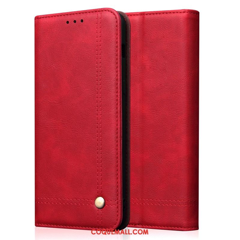 Étui Samsung Galaxy S20 Ultra Protection Tout Compris Rouge, Coque Samsung Galaxy S20 Ultra Tendance Cuir Véritable