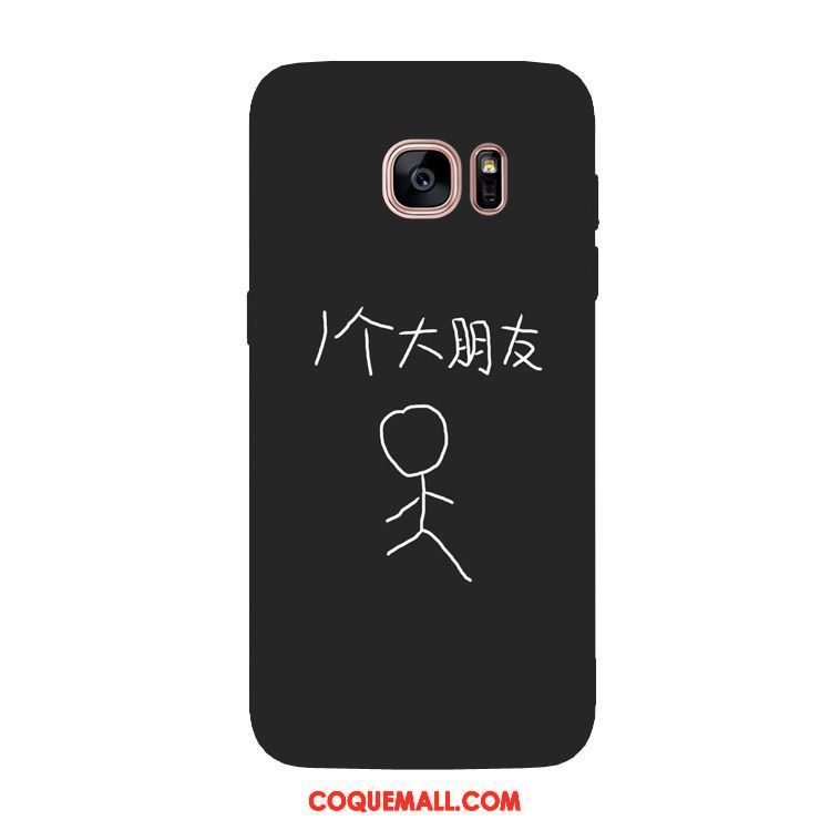 Étui Samsung Galaxy S6 Edge Amoureux Petit Noir, Coque Samsung Galaxy S6 Edge Simple Étoile