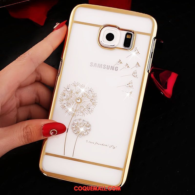 Étui Samsung Galaxy S6 Edge Difficile Or Protection, Coque Samsung Galaxy S6 Edge Strass Étoile