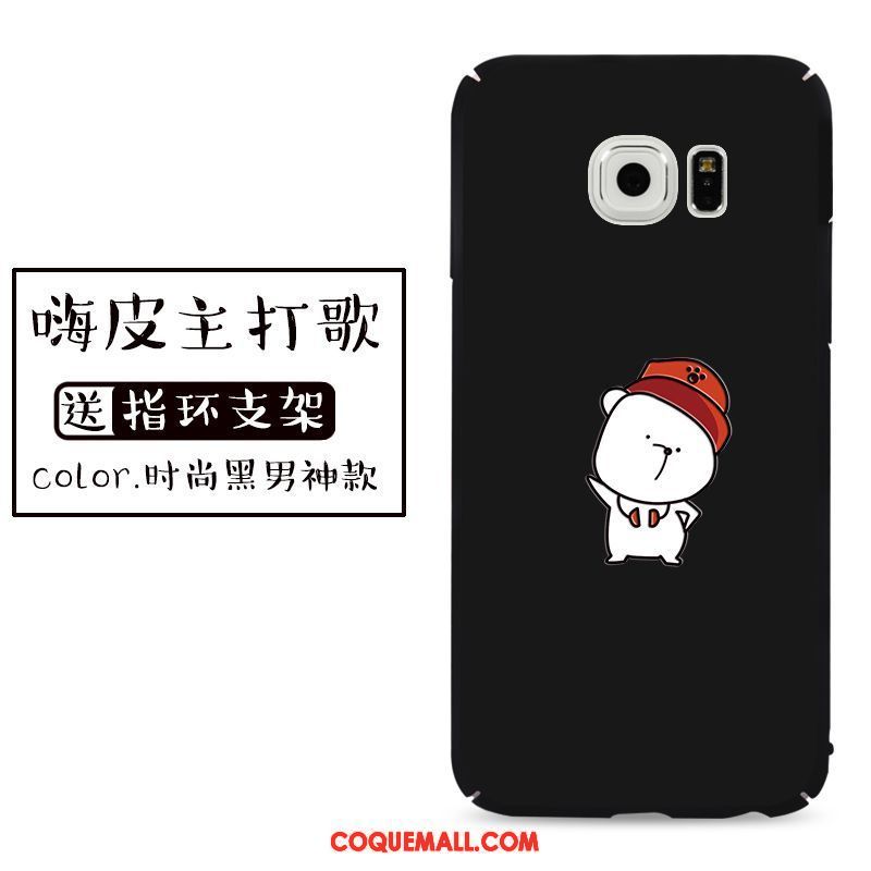 Étui Samsung Galaxy S6 Edge Délavé En Daim Tout Compris Dessin Animé, Coque Samsung Galaxy S6 Edge Étoile Protection