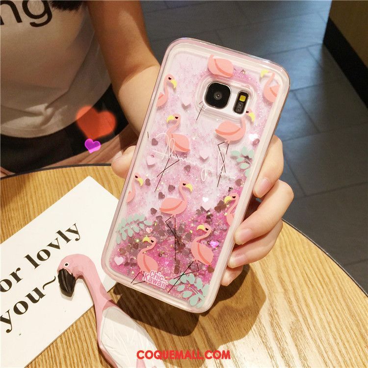 Étui Samsung Galaxy S6 Edge Étoile Rose Silicone, Coque Samsung Galaxy S6 Edge Téléphone Portable Charmant