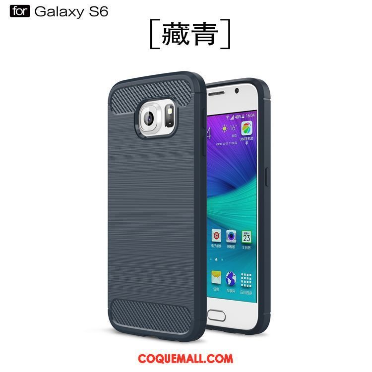 Étui Samsung Galaxy S6 Personnalité Étoile Protection, Coque Samsung Galaxy S6 Incassable Bleu