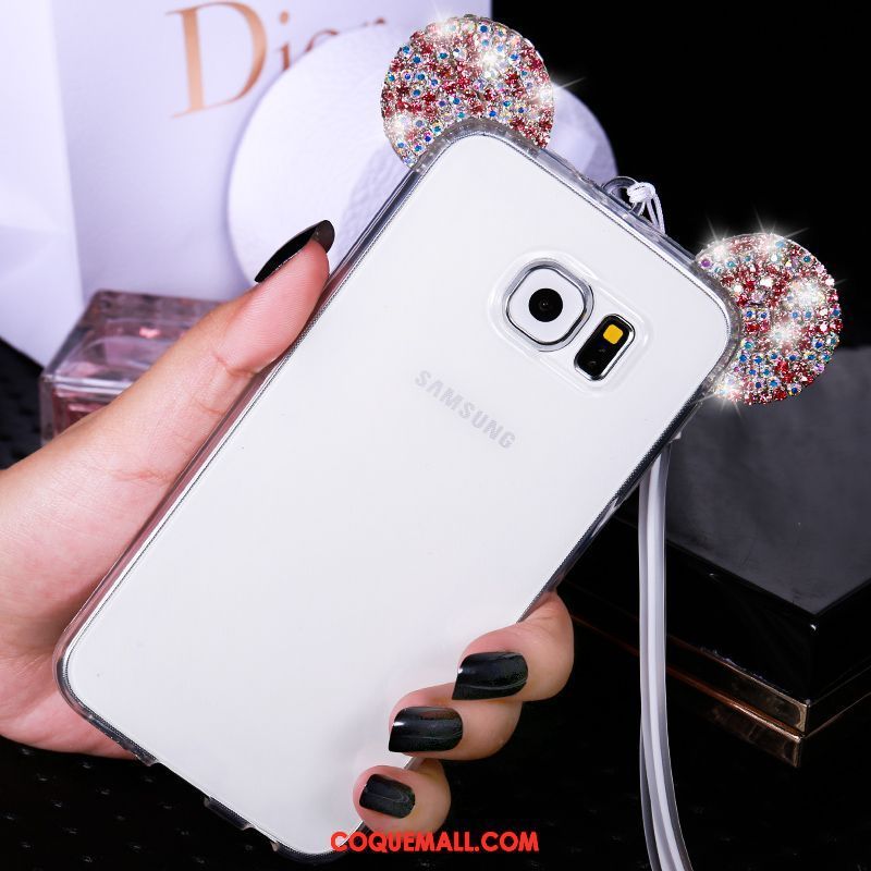 Étui Samsung Galaxy S6 Étoile Silicone Blanc, Coque Samsung Galaxy S6 Couleur Protection