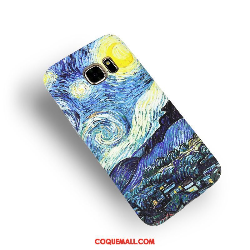 Étui Samsung Galaxy S7 Edge Tendance Bleu Membrane, Coque Samsung Galaxy S7 Edge Téléphone Portable Étoile