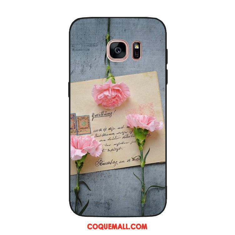 Étui Samsung Galaxy S7 Vintage Art Délavé En Daim, Coque Samsung Galaxy S7 Tout Compris Téléphone Portable