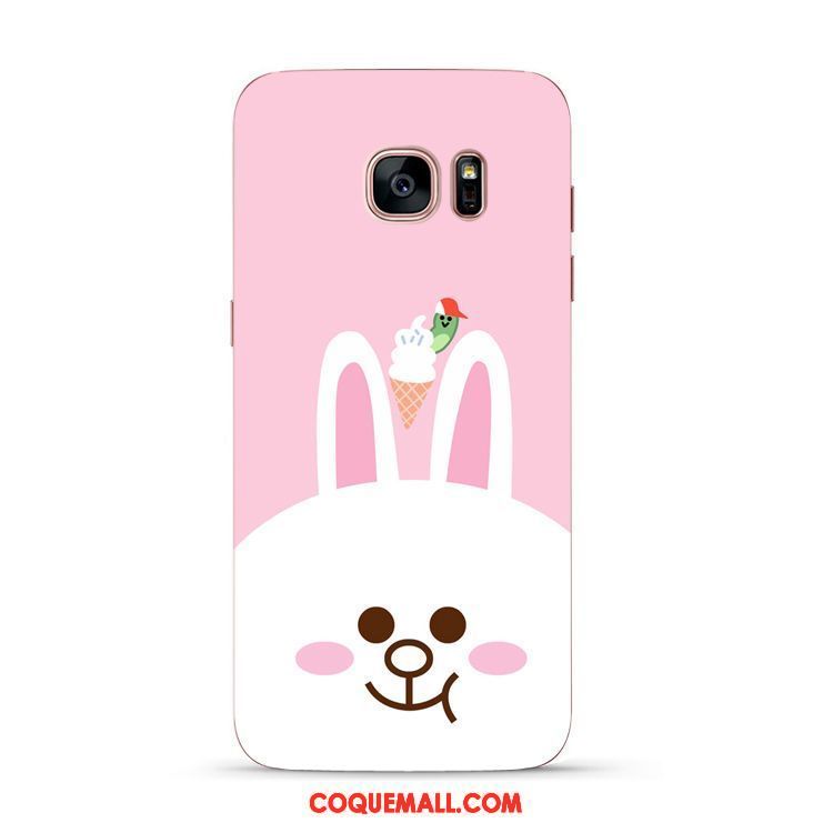 Étui Samsung Galaxy S7 Étoile Fluide Doux Amoureux, Coque Samsung Galaxy S7 Rose Petit