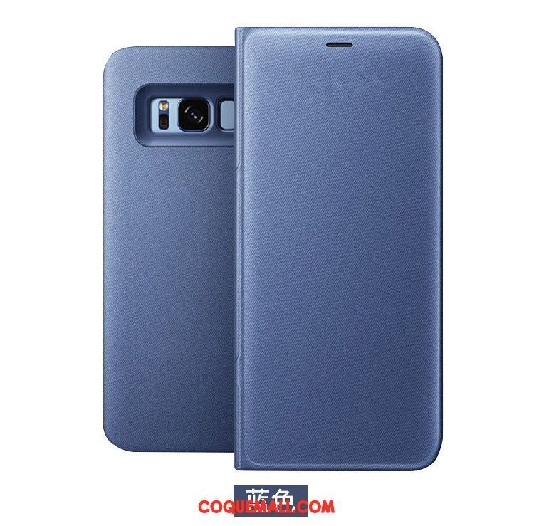 Étui Samsung Galaxy S8 Bleu Carte Étui En Cuir, Coque Samsung Galaxy S8 Étoile Incassable