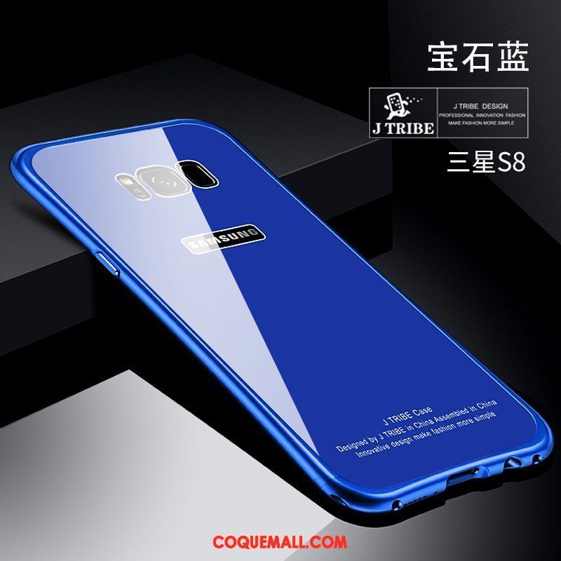 Étui Samsung Galaxy S8 Bleu Protection Téléphone Portable, Coque Samsung Galaxy S8 Métal Très Mince