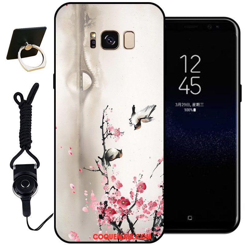 Étui Samsung Galaxy S8+ Classiques Rose Silicone, Coque Samsung Galaxy S8+ Peinture Téléphone Portable