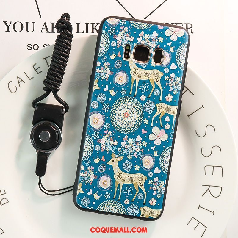 Étui Samsung Galaxy S8+ Ornements Suspendus Tout Compris Silicone, Coque Samsung Galaxy S8+ Étoile Bleu