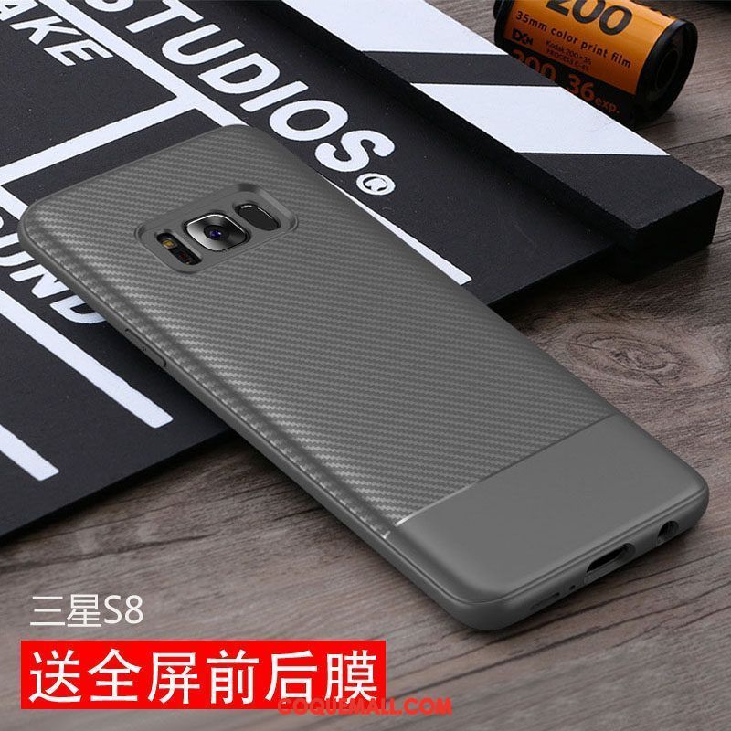 Étui Samsung Galaxy S8 Personnalité Noir Très Mince, Coque Samsung Galaxy S8 Incassable Gris