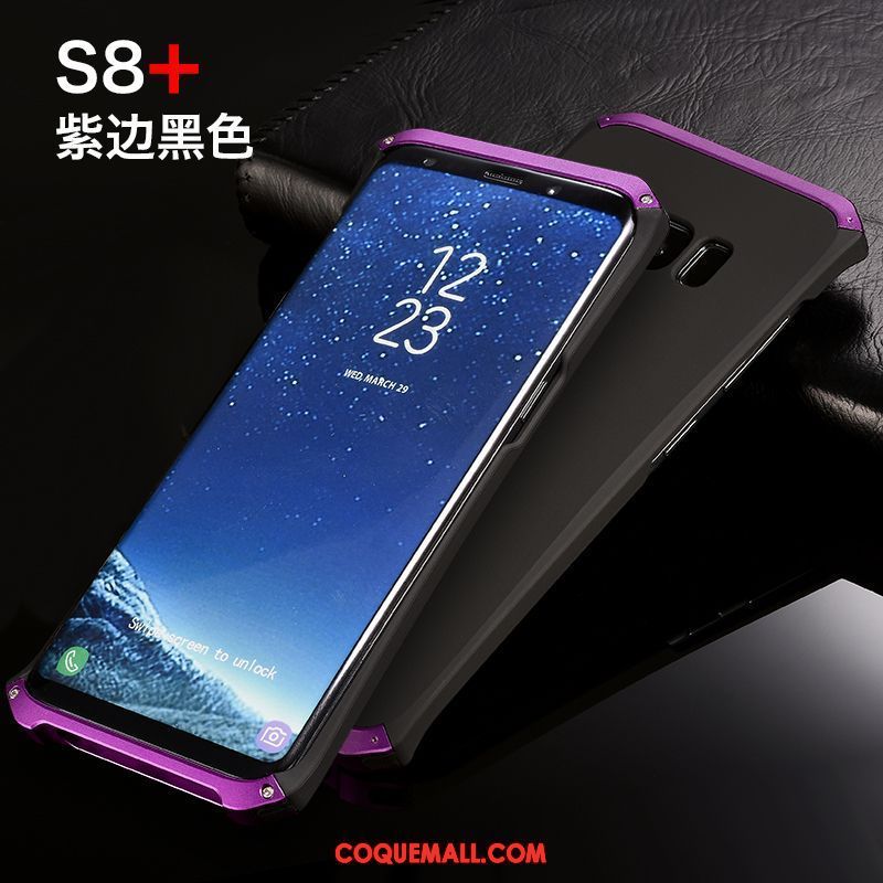 Étui Samsung Galaxy S8+ Personnalité Étoile Difficile, Coque Samsung Galaxy S8+ Métal Téléphone Portable