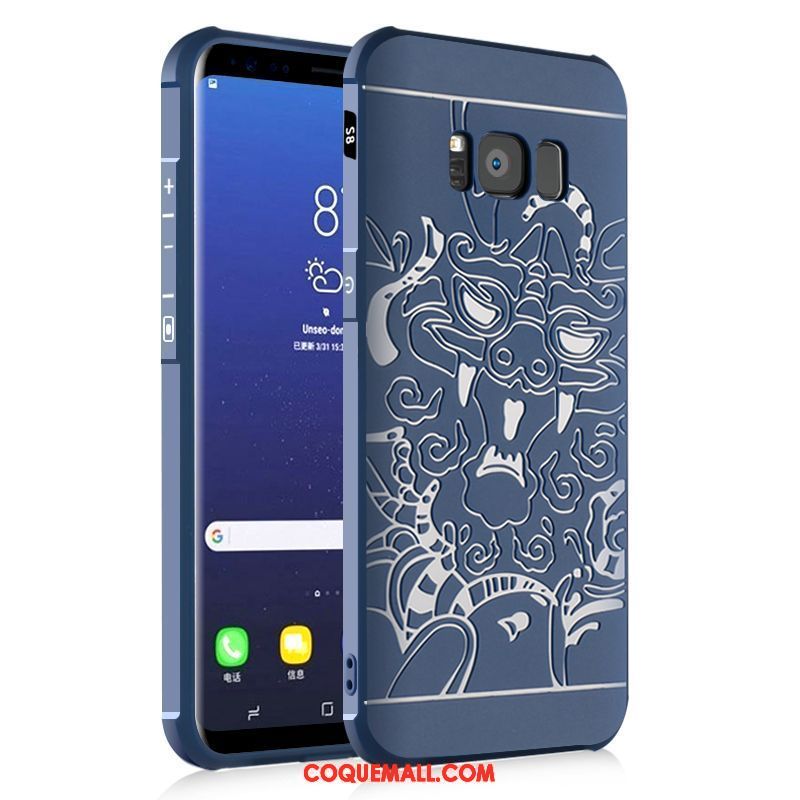 Étui Samsung Galaxy S8 Protection Incassable Fluide Doux, Coque Samsung Galaxy S8 Bleu Étoile