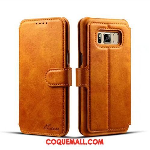 Étui Samsung Galaxy S8+ Protection Étoile Marron, Coque Samsung Galaxy S8+ Téléphone Portable Étui En Cuir