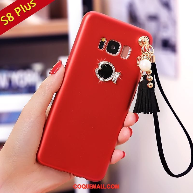 Étui Samsung Galaxy S8+ Tendance Étoile Fluide Doux, Coque Samsung Galaxy S8+ Rouge Téléphone Portable
