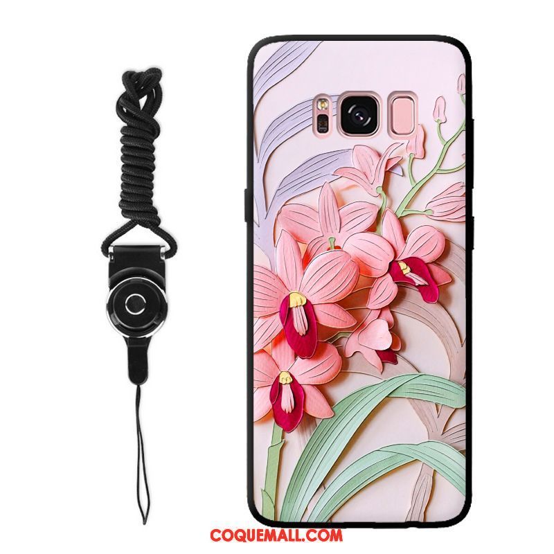 Étui Samsung Galaxy S8+ Tout Compris Fleurs Créatif, Coque Samsung Galaxy S8+ Incassable Fluide Doux