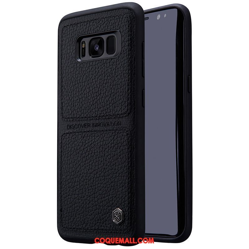 Étui Samsung Galaxy S8 Tout Compris Étoile Silicone, Coque Samsung Galaxy S8 Téléphone Portable Noir