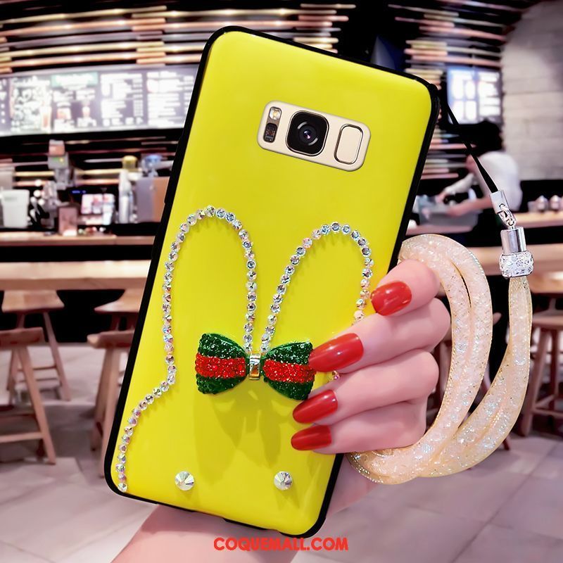 Étui Samsung Galaxy S8+ Téléphone Portable Étoile Jaune, Coque Samsung Galaxy S8+ Protection Strass