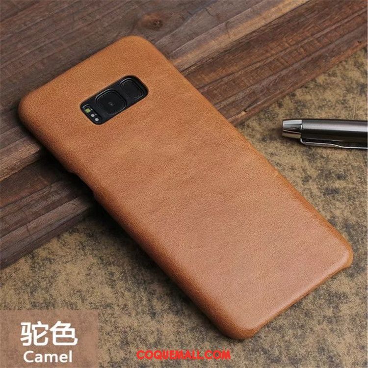 Étui Samsung Galaxy S8+ Étui En Cuir Cuir Étoile, Coque Samsung Galaxy S8+ Marron Délavé En Daim