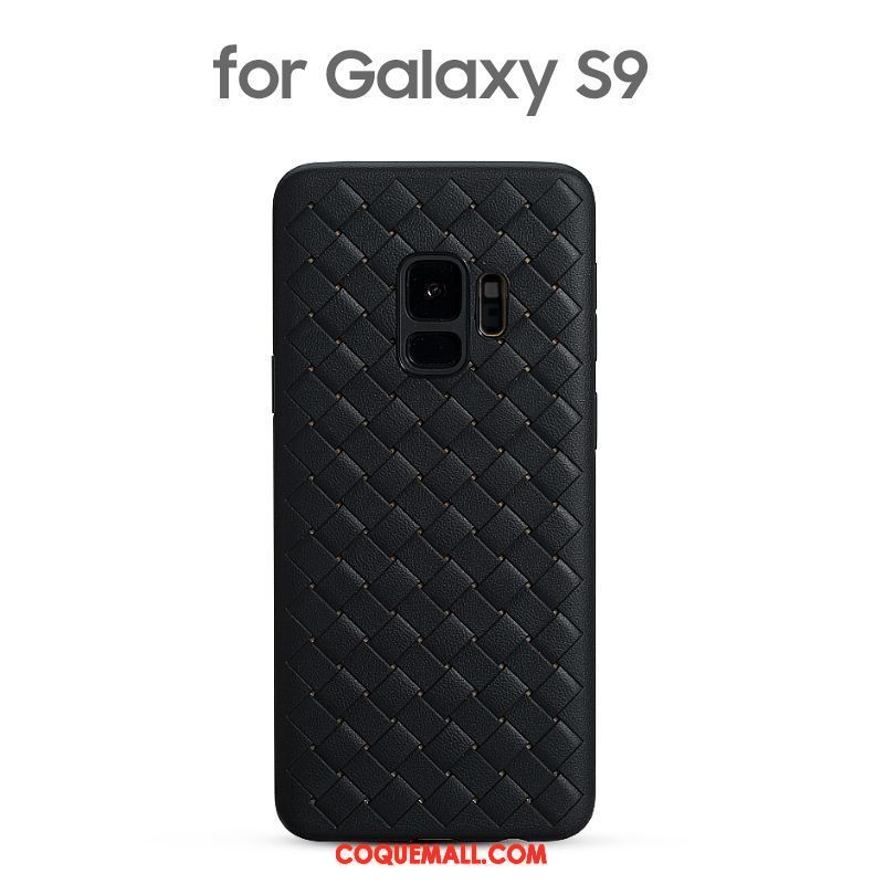 Étui Samsung Galaxy S9 Noir Qualité Tissage, Coque Samsung Galaxy S9 Téléphone Portable Silicone