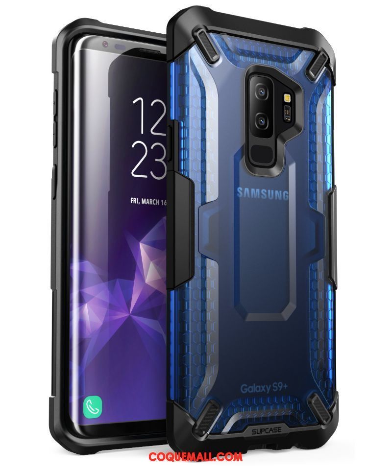 Étui Samsung Galaxy S9+ Sentir Incassable Délavé En Daim, Coque Samsung Galaxy S9+ Étoile Téléphone Portable