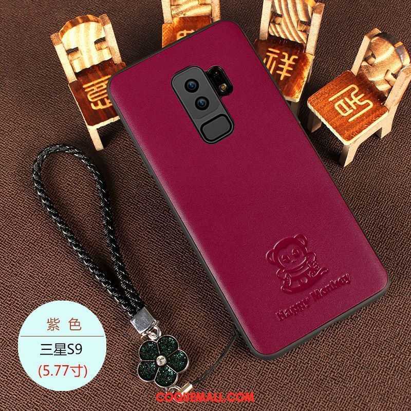 Étui Samsung Galaxy S9+ Tout Compris Incassable Rouge, Coque Samsung Galaxy S9+ Dessin Animé Protection