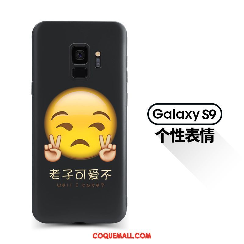 Étui Samsung Galaxy S9 Téléphone Portable Noir Fluide Doux, Coque Samsung Galaxy S9 Étoile Créatif