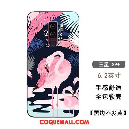 Étui Samsung Galaxy S9+ Téléphone Portable Rose Tendance, Coque Samsung Galaxy S9+ Silicone Amoureux