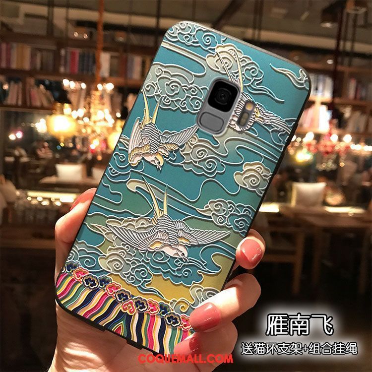 Étui Samsung Galaxy S9 Vert Tout Compris Tendance, Coque Samsung Galaxy S9 Support Étoile