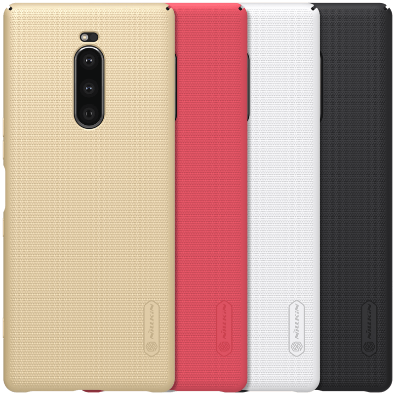 Étui Sony Xperia 1 Difficile Délavé En Daim Or, Coque Sony Xperia 1 Téléphone Portable Protection