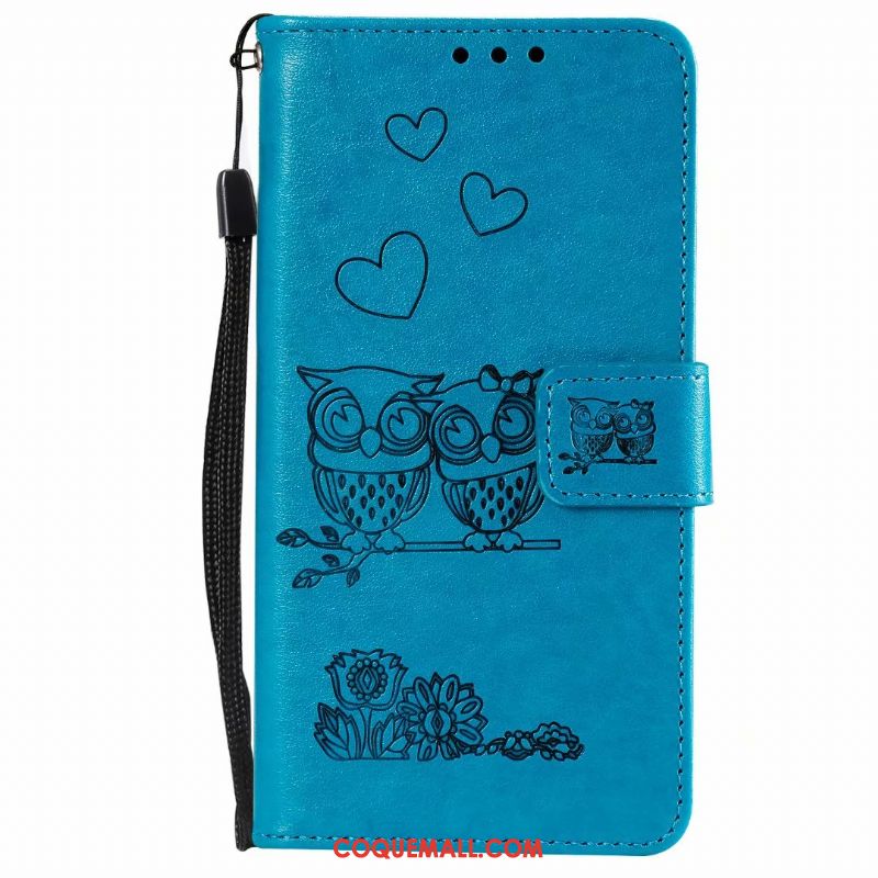 Étui Sony Xperia 1 En Cuir Téléphone Portable Incassable, Coque Sony Xperia 1 Protection Bleu