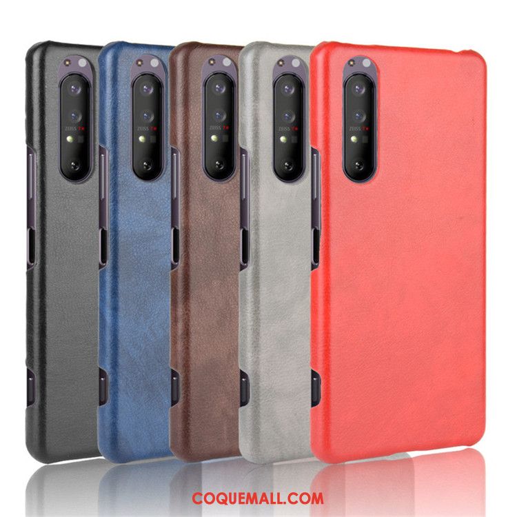 Étui Sony Xperia 1 Ii Modèle Fleurie Difficile Protection, Coque Sony Xperia 1 Ii Tendance Litchi