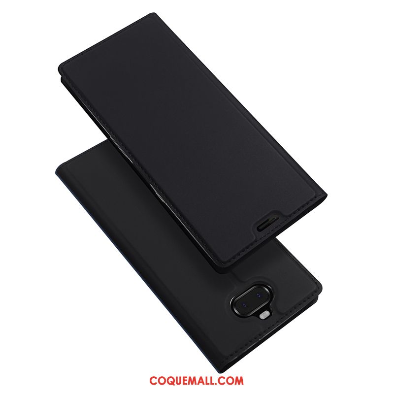 Étui Sony Xperia 10 Téléphone Portable Noir En Cuir, Coque Sony Xperia 10 Tendance Business