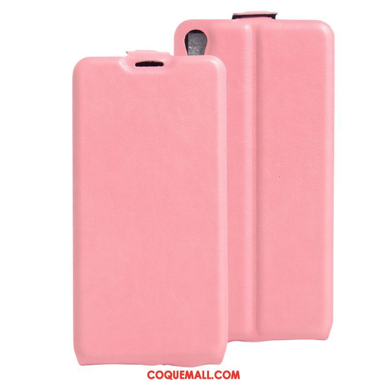 Étui Sony Xperia E5 Protection Rose Clamshell, Coque Sony Xperia E5 Téléphone Portable Étui En Cuir