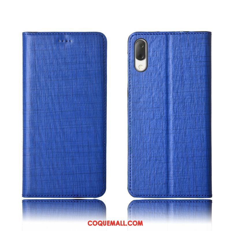 Étui Sony Xperia L3 Incassable Cuir Véritable Nouveau, Coque Sony Xperia L3 Délavé En Daim Silicone